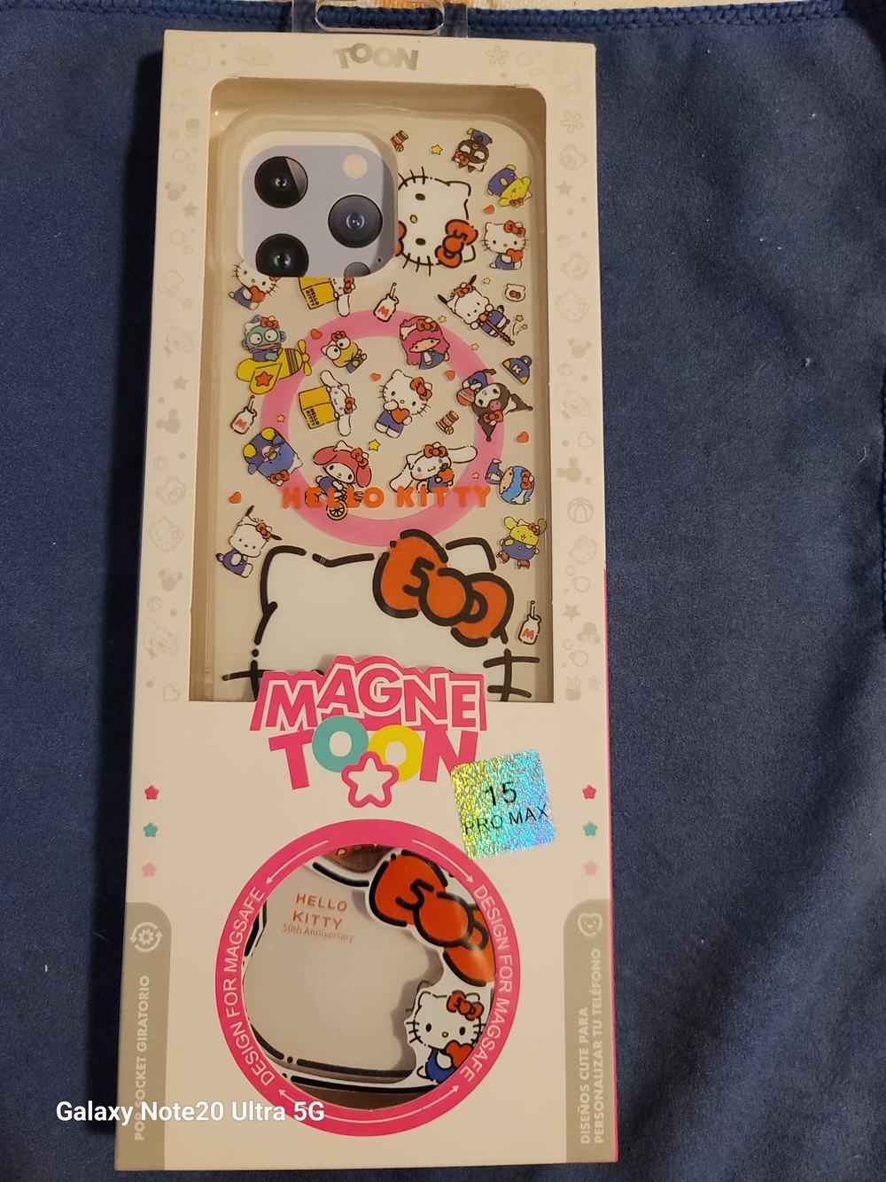Hello Kitty Clear Magnetic Phone Case with Pink and Orange Accents for iPhone